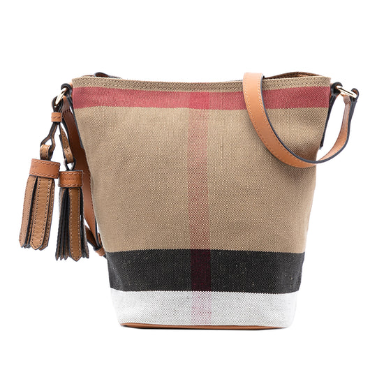 Burberry Ashby Mini Brown Canvas Calfskin