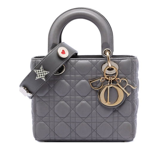 Dior My ABCDior Lady Dior Small Gray Lambskin Leather