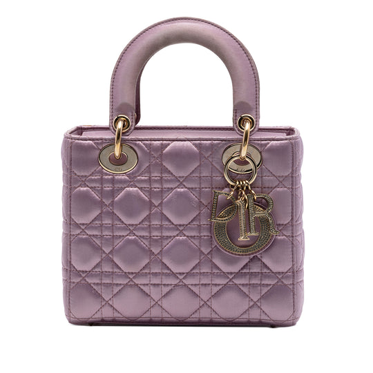 Dior Lady Dior Small Pink Satin