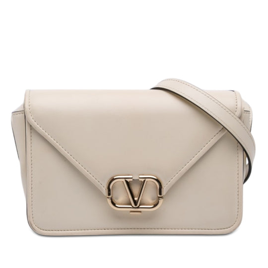 Valentino VLogo Crossbody Brown Calfskin