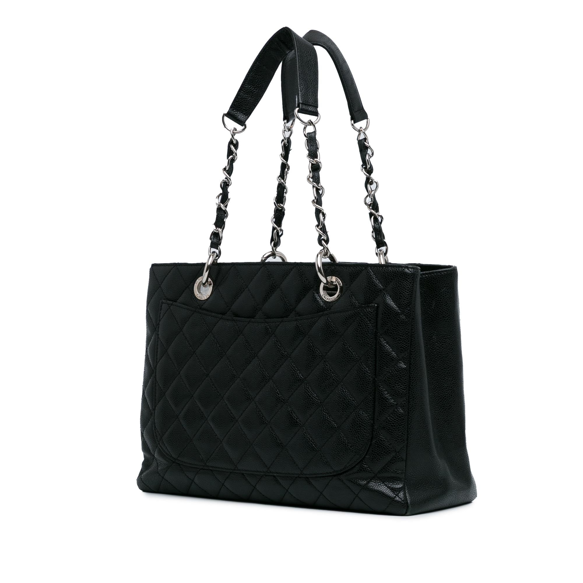 Chanel GST Black Caviar Silver