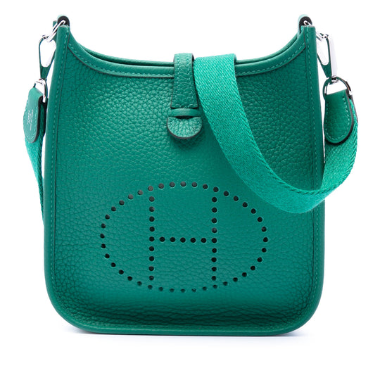 Hermès Evelyne I TPM Green Taurillon Clemence Calfskin