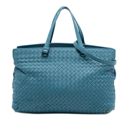 Bottega Veneta Accordion Blue Nappa Intrecciato