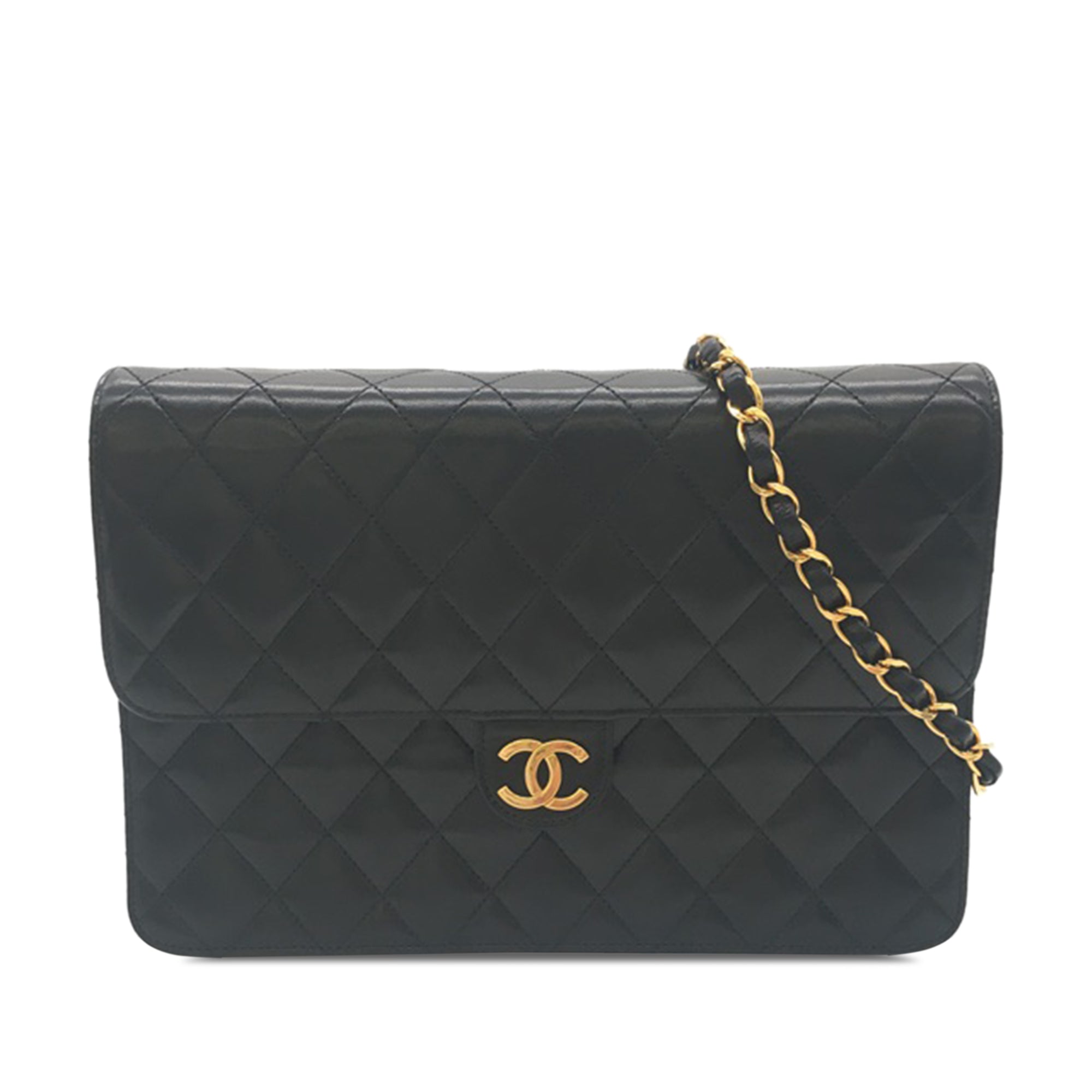 Chanel Classic Single Flap Black Lambskin Gold