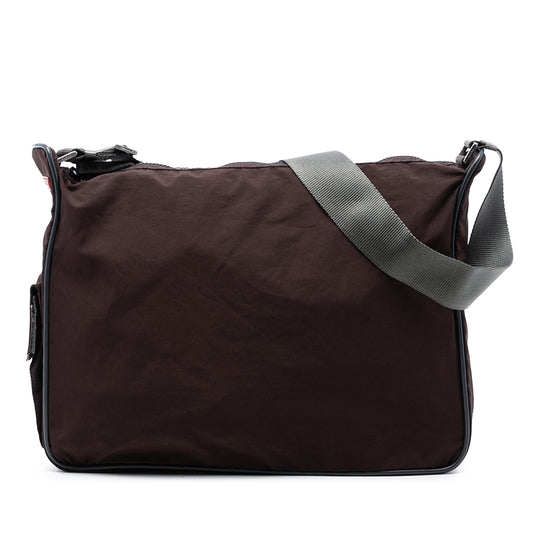Prada Sports Line Tessuto Zip Top Crossbody Brown Nylon