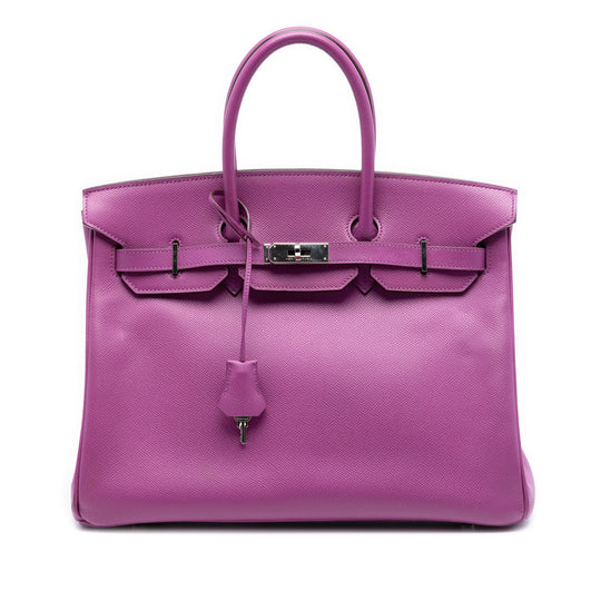 Hermès Birkin Retourne 35 Purple Epsom Palladium