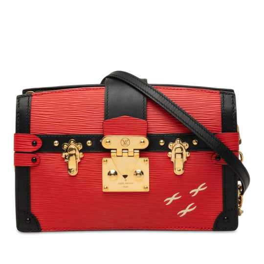Louis Vuitton Trunk Clutch Bicolor Black Red Epi