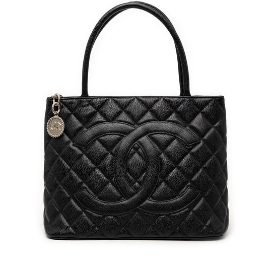 Chanel Medallion Tote Black Caviar