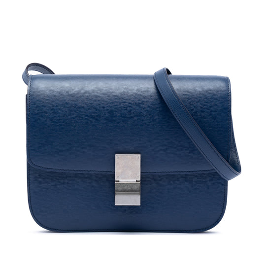 Celine Classic Box Medium Blue Calfskin