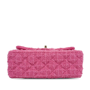 Chanel Classic Rectangular Flap Bag Mini Pink Tweed Gold