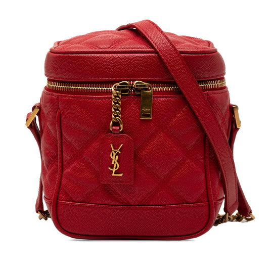 Saint Laurent Grain de Poudre Vanity Red Calfskin