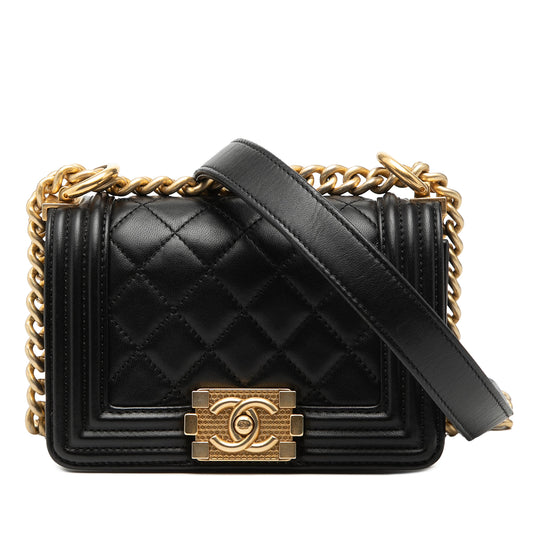 Chanel Boy Flap Mini Black Lambskin