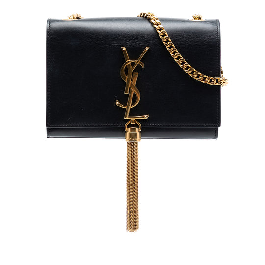 Saint Laurent Kate Small Black Calfskin