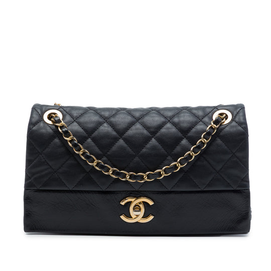 Chanel Soft Elegance Flap Medium Black Calfskin