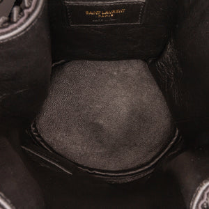 Yves Saint Laurent Anja Bucket Bag Black Canvas