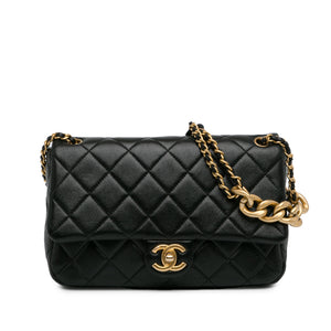 Chanel Classic Chain Black Lambskin Gold