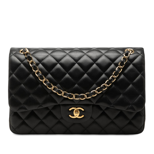 Chanel Classic Double Flap Jumbo Black Lambskin