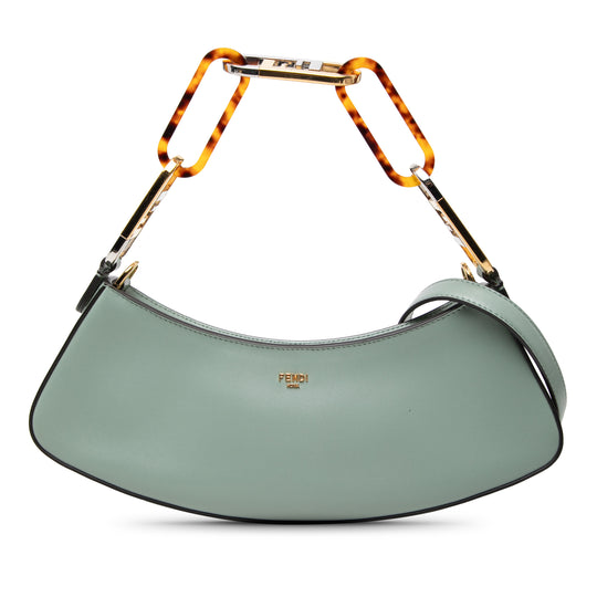 Fendi O Lock Swing Green Calfskin