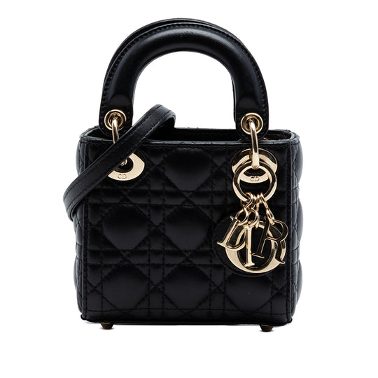 Dior Lady Dior Micro Black Lambskin