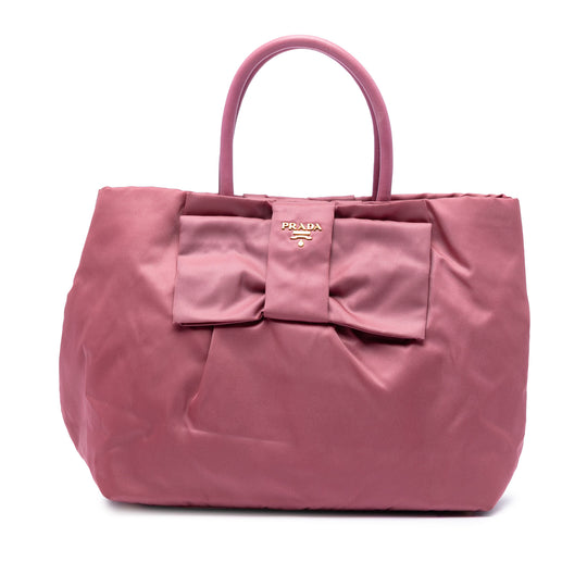 Prada Tessuto Fiocco Tote Pink Nylon
