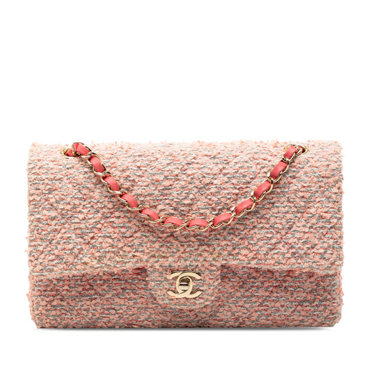 Chanel Reissue 2.55 Double Flap 225 Pink Tweed Gold