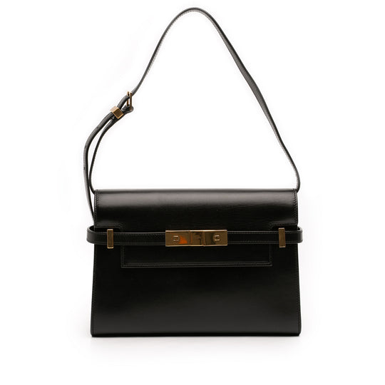 Saint Laurent Manhattan Small Black Calfskin