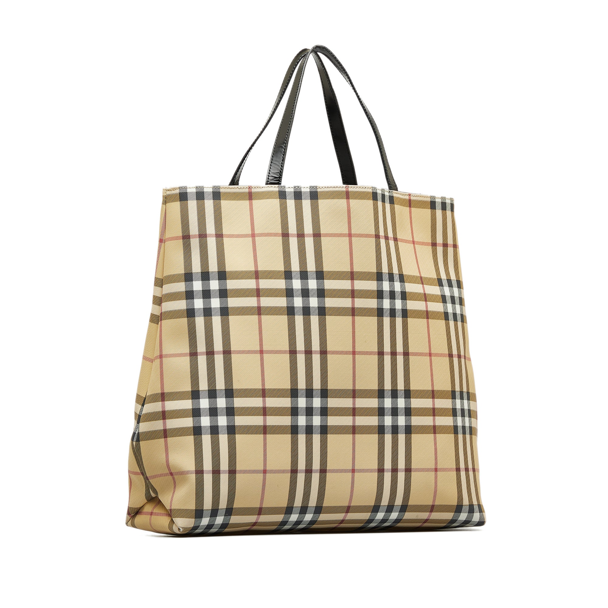 Burberry Tote Bag Brown House Check Canvas