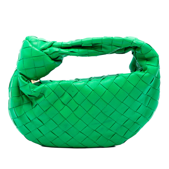 Bottega Veneta Mini Jodie Green Nappa Intrecciato