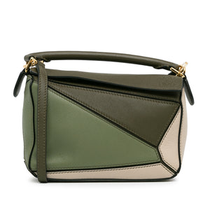 Loewe Puzzle Bag Mini Green Tricolor Calfskin