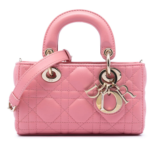 Dior Lady D-Joy Micro Pink Lambskin Cannage
