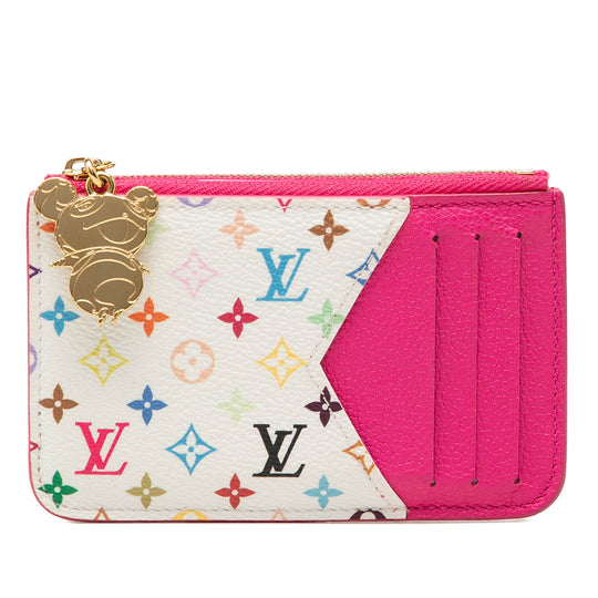 Louis Vuitton Romy Card Holder Monogram Takashi Murakami Multicolore Canvas Empreinte Leather