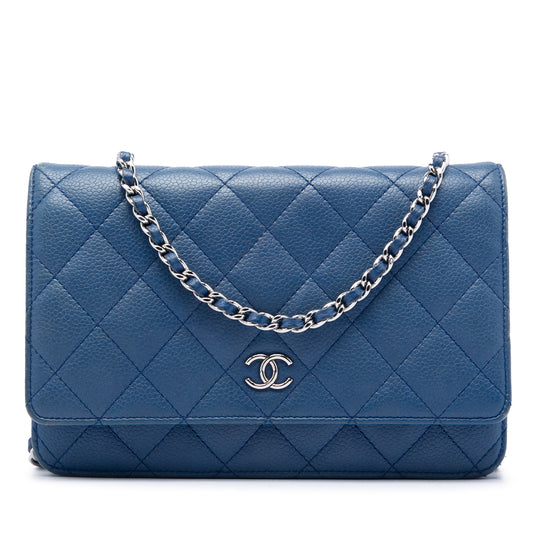 Chanel Wallet on Chain Blue Caviar