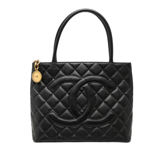 Chanel Medallion Tote Black Caviar