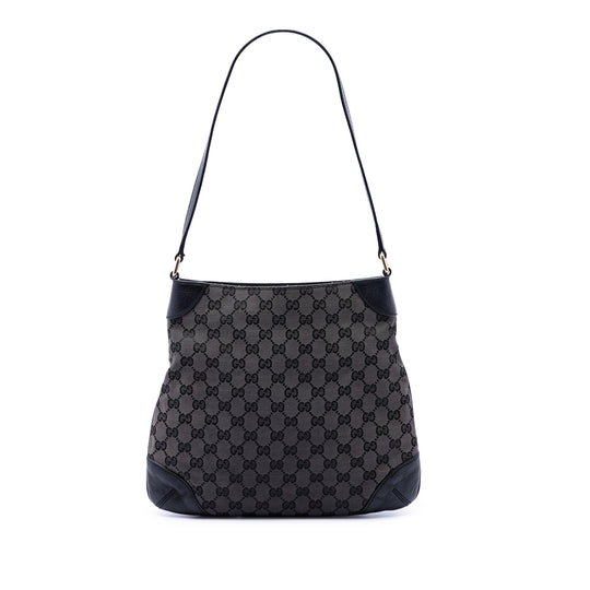 Gucci GG Canvas Shoulder Bag Black Canvas