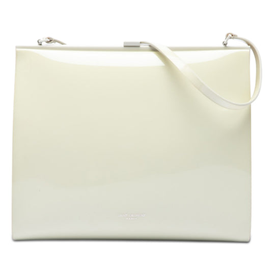 Saint Laurent Vinyl Le Anne Marie Shoulder White PVC
