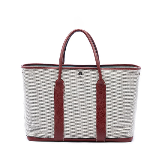 Hermès Garden Party 36 Beige Canvas Negonda Calfskin