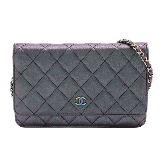 Chanel WOC Purple Lambskin Rainbow