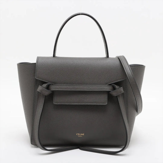 Celine Belt Bag Nano Gray Leather