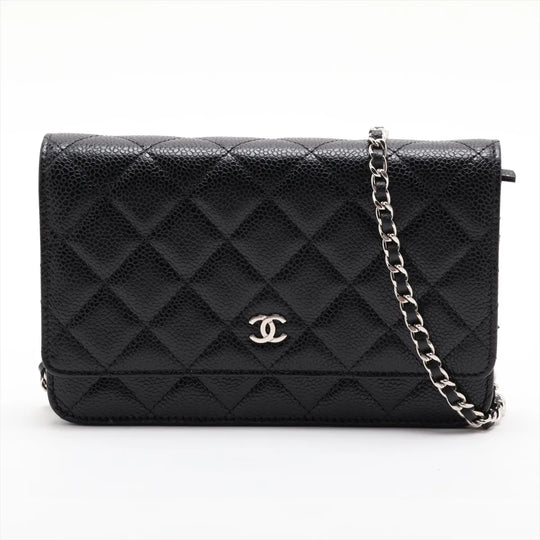 Chanel Wallet on Chain Black Silver