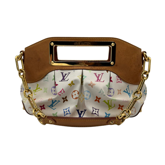 Louis Vuitton Judy PM White Multicolor Monogram Canvas