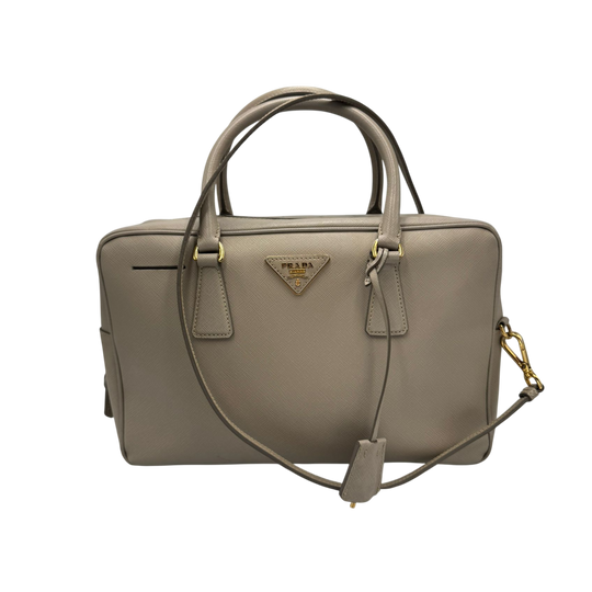 Prada Bauletto Medium Argilla Saffiano Lux