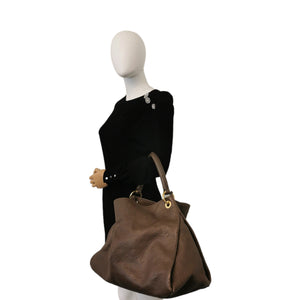 Louis Vuitton Artsy MM Shoulder Bag Monogram Empreinte Leather Black