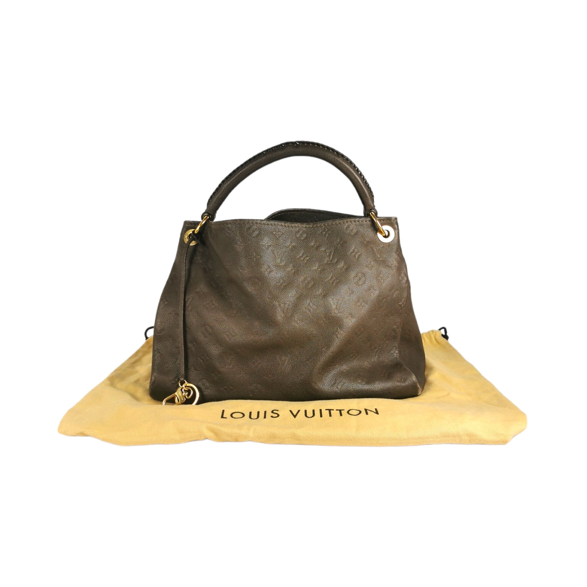 Louis Vuitton Steamer Bag Monogram Seal Leather Xs Black