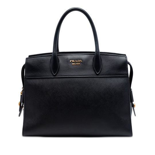 Prada Esplanade Satchel Black Saffiano Leather