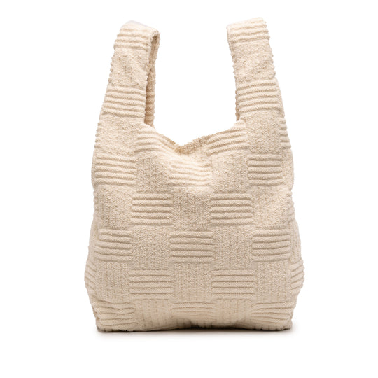 Bottega Veneta Terry Cloth Shopping Tote White Cotton