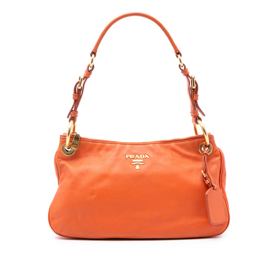 Prada Handbag Orange Phenix Vitello Calfskin