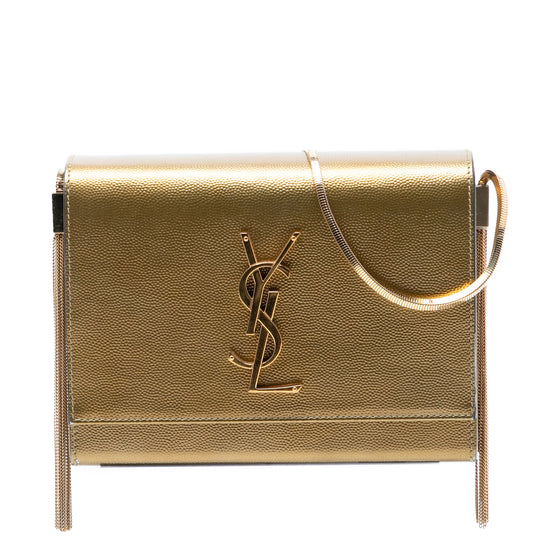 Saint Laurent Kate Small Gold Calfskin