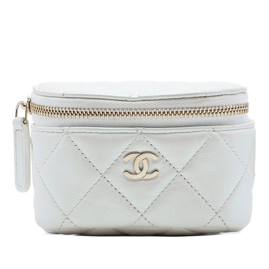 Chanel Arm Coin Purse White Lambskin