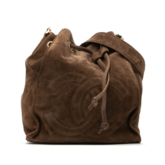 Chanel Bucket Brown Suede