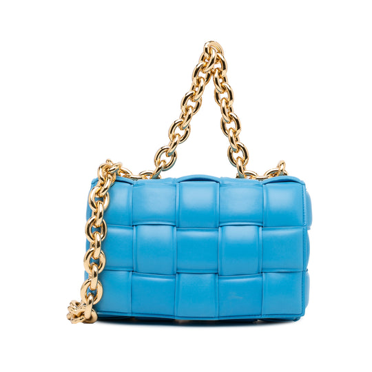 Bottega Veneta Padded Chain Cassette Blue Nappa